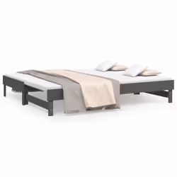 VidaXL 823386, lit sofa, Gris, Bois de pin, 2025 mm, 845 mm, 335 mm