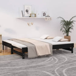 Lit coulissant 2x(90x190) cm Bois de pin massif