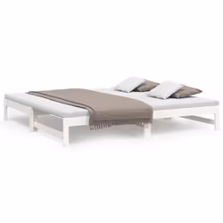 VidaXL 823400, lit sofa, Blanc, Bois de pin, 2055 mm, 1020 mm, 300 mm