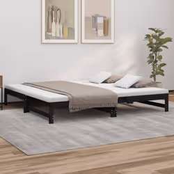 Ce lit de jour en bois polyvalent peut être utilisé comme lit dans votre chambre à coucher et s'intègre également parfaitemen ...