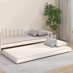 Vidaxl - Cadre de lit sans matelas blanc 100x200 cm bois de pin massif