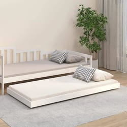 Cadre De Lit Blanc 90x190 Cm Bois De Pin Massif