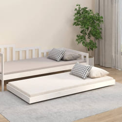 Vidaxl - Cadre de lit sans matelas blanc 75x190 cm bois de pin massif