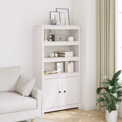 Ce buffet haut classique en bois est conçu pour être un ajout décoratif et pratique à votre maison. Bois de pin massif : le b ...