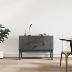 Buffet Gris 110x40x78 cm Bois massif de pin - Vidaxl