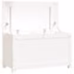 vidaXL Boîte de rangement Blanc 80x40x45,5 cm Bois massif de pin