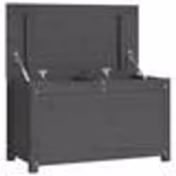 vidaXL Boîte de rangement Gris 80x40x45,5 cm Bois massif de pin