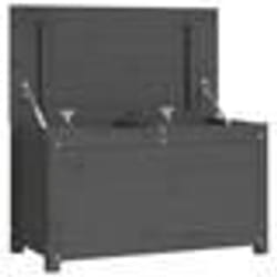 vidaXL Boîte de rangement Gris 80x40x45,5 cm Bois massif de pin