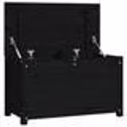 vidaXL Boîte de rangement Noir 80x40x45,5 cm Bois massif de pin