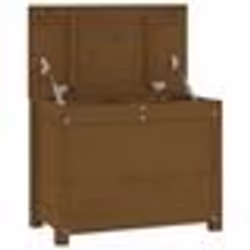 vidaXL Boîte de rangement Marron miel 60x32x45,5 cm Bois massif de pin