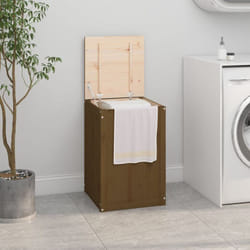 Vidaxl - Boîte à linge Marron miel 44x44x66 cm Bois massif de pin