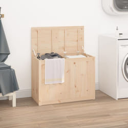 Vidaxl - Boîte à linge 88,5x44x66 cm Bois massif de pin