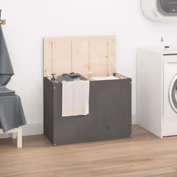 Cette boîte à linge dégage un charme naturel et est un excellent supplément décoratif à votre salle de bains. Bois de pin mas ...