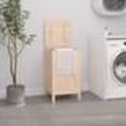 vidaXL Boîte à linge 44x44x76 cm Bois massif de pin