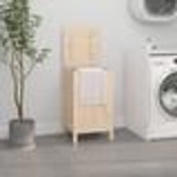 vidaXL Boîte à linge 44x44x76 cm Bois massif de pin