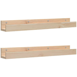 Étagères murales 2 pcs 80x12x9 cm Bois de pin massif vidaXL
