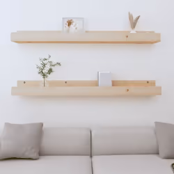 vidaXL Étagères murales 2 pcs 110x12x9 cm Bois de pin massif