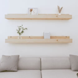 vidaXL Étagères murales 2 pcs 110x12x9 cm Bois de pin massif