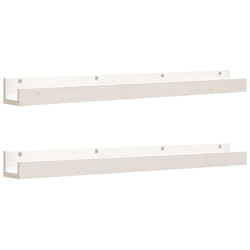 Vidaxl - tagères murales 2 pcs Blanc 110x12x9 cm Bois de pin massif