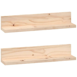 Vidaxl - tagères murales 2 pcs 50x11x9 cm Bois de pin massif