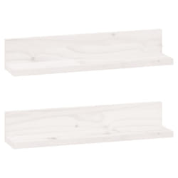 vidaXL Étagères murales 2 pcs Blanc 50x11x9 cm Bois de pin massif
