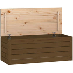 Vidaxl - Boîte de rangement Marron miel 89x36,5x33 cm Bois massif pin