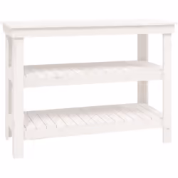 Ce banc de travail en bois est un supplément pratique à votre espace de vie. Bois massif de pin : le bois de pin massif est u ...
