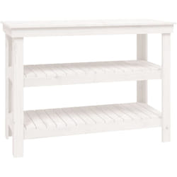 Vidaxl - Banc de travail Blanc 110,5x50x80 cm Bois de pin massif