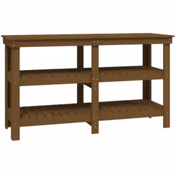 Ce banc de travail en bois est un supplément pratique à votre espace de vie. Bois massif de pin : le bois de pin massif est u ...