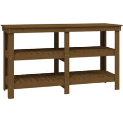 Banc de travail Marron miel 142,5x50x80 cm Bois de pin massif Vidaxl