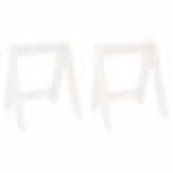 vidaXL Tabourets lot de 2 blanc 40x40x45 cm bois massif de pin