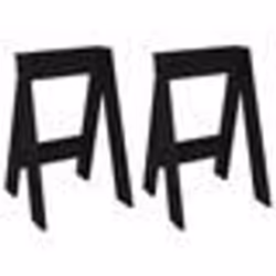 vidaXL Tabourets lot de 2 noir 40x40x60 cm bois massif de pin