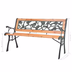 VidaXL 319571 banc de jardin Bois, Fer, Polyvinyl chloride (PVC) - Vue supplémentaire 7