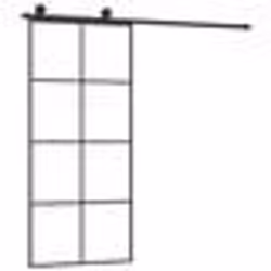 vidaXL Porte coulissante avec kit de quincaillerie 90x205 cm Verre ESG