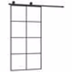 vidaXL Porte coulissante et kit de quincaillerie 102,5x205cm Verre ESG
