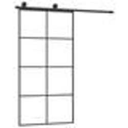 vidaXL Porte coulissante et kit de quincaillerie 102,5x205cm Verre ESG