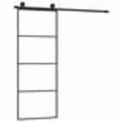 vidaXL Porte coulissante avec kit de quincaillerie 76x205 cm Verre ESG