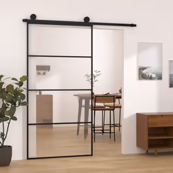 vidaXL Porte coulissante et kit de quincaillerie 102,5x205cm Verre ESG