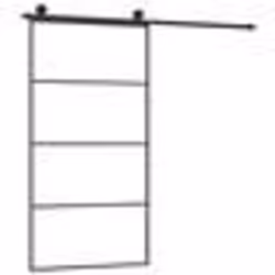 vidaXL Porte coulissante et kit de quincaillerie 102,5x205cm Verre ESG