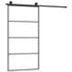 vidaXL Porte coulissante et kit de quincaillerie 102,5x205cm Verre ESG