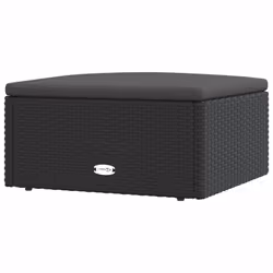 VidaXL 319589, Noir, Rotin, Acier, Adultes et enfants, 530 mm, 510 mm, 245 mm