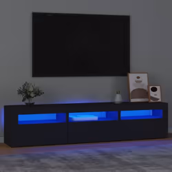 Avec un design à la fois tendance et pratique, ce meuble TV avec éclairage LED deviendra certainement un point central de vot ...