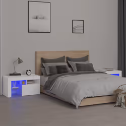 VidaXL 3152770 Table de nuit et table de chevet Blanc