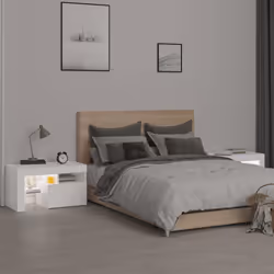 VidaXL 3152770 Table de nuit et table de chevet Blanc
