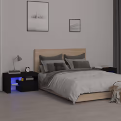 VidaXL 3152771 Table de nuit et table de chevet Noir