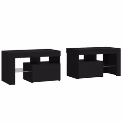VidaXL 3152771 Table de nuit et table de chevet Noir