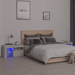 VidaXL 3152773 Table de nuit et table de chevet Couleur du béton - Vue supplémentaire 2