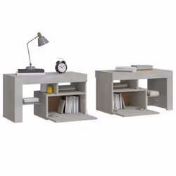 VidaXL 3152773 Table de nuit et table de chevet Couleur du béton - Vue supplémentaire 6