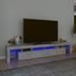 vidaXL Meuble TV avec lumières LED Gris béton 230x36,5x40 cm