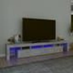 vidaXL Meuble TV avec lumières LED Gris béton 230x36,5x40 cm